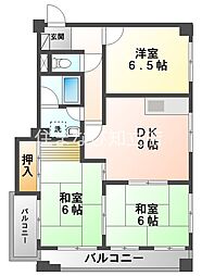 第2大嶽ビル 3DKの間取図画像