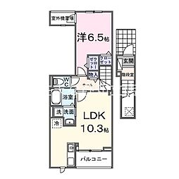 ネーベン パーク 7182 1LDKの間取図画像