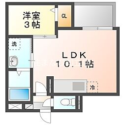 Jack horen1 1LDKの間取図画像