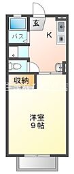ファンタジア 1Kの間取図画像