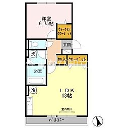グレース雅B 1LDKの間取図画像
