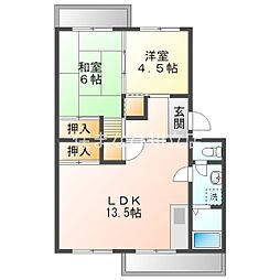 メゾン江坂 2LDKの間取図画像