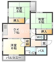 マンション和正 3DKの間取図画像