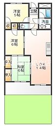 ソシア十三塚 3LDKの間取図画像