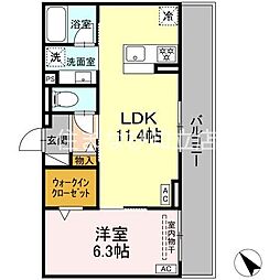 D-avance今本町C 1LDKの間取図画像