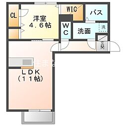 ティアレ 1LDKの間取図画像