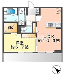 PlatinumOne 1LDKの間取図画像