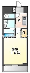 グリーン8 1Kの間取図画像
