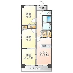 ベルエキップ 3LDKの間取図画像