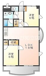 サンルートノン・ノ 2LDKの間取図画像