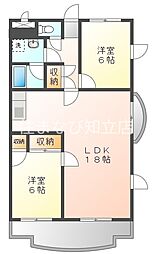 サンルートノン・ノ 2LDKの間取図画像