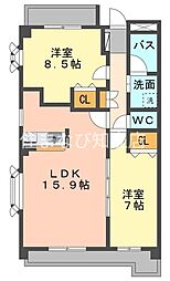 ロイヤルスクエア 2LDKの間取図画像