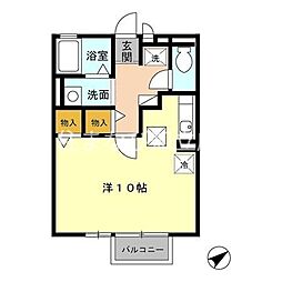セジュール南町 ワンルームの間取図画像