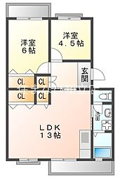 リトルアイランド 2LDKの間取図画像