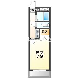 リビングッドK 1Kの間取図画像