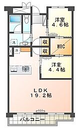 セントラルレジデンス相生苑 2LDKの間取図画像