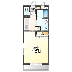 フロリーアート宮前 1Kの間取図画像