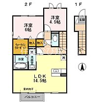 花水木の家I  ｜ 愛知県知立市谷田町南屋下（賃貸アパート2LDK・2階・65.83㎡） その2