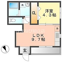 水の森ST弘法  ｜ 愛知県知立市弘法町弘法山（賃貸アパート1LDK・1階・42.32㎡） その2