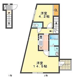 RadIAnce大府 1階1LDKの間取り