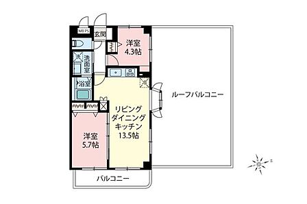 2LDK 間取り