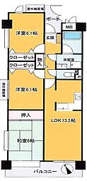 ファミール岸和田公園通りステージ2 3LDKの間取図画像