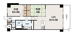 ベルク浜寺公園 2LDKの間取図画像