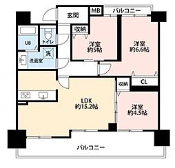 ソワール新檜尾台1-3棟 3LDKの間取図画像