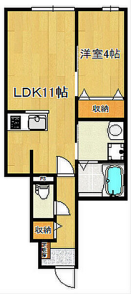 BUENA堀之内南3A棟 106｜新潟県新潟市中央区堀之内南３丁目(賃貸アパート1LDK・1階・38.69㎡)の写真 その2