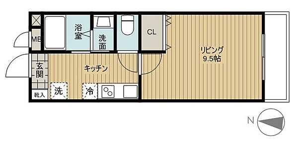 SAKASU　DAIDA 302｜新潟県新潟市中央区出来島２丁目(賃貸アパート1K・3階・30.01㎡)の写真 その2