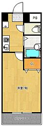 ウォーターフロント礎町 1Kの間取図画像
