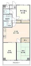 ホポロ東万代 2SLDKの間取図画像