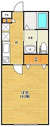 SAKASUAZABU 1Kの間取図画像