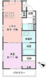 フェルディ女池西 1LDKの間取図画像
