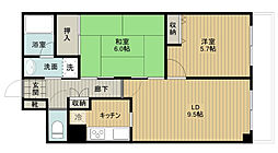 ヴィエンナーレ2000 2LDKの間取図画像
