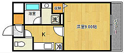 ASPREMIUM天神尾 1Kの間取図画像