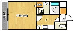 ASPREMIUM天神尾 1Kの間取図画像