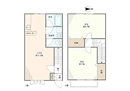 ラ・フォーレ木崎b 2LDKの間取図画像