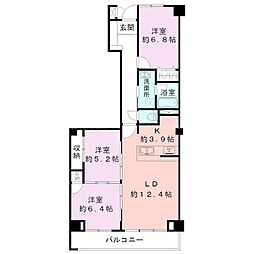 パークヒルズ女池上山 3LDKの間取図画像