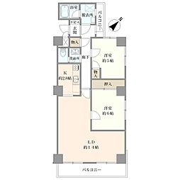 万代ホームズ 2LDKの間取図画像