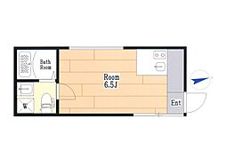 trias360 ワンルームの間取図画像