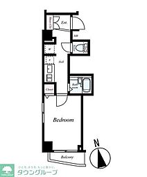 プレール・ドゥーク木場親水公園 5階1Kの間取り
