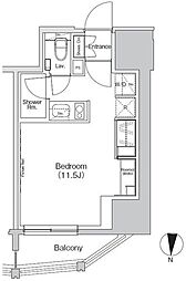 ザ・パークハビオ亀戸 ワンルームの間取図画像