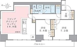 Brilliaist東雲キャナルコート 2LDKの間取図画像