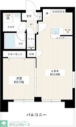アイル東京向島参番館 1LDKの間取図画像