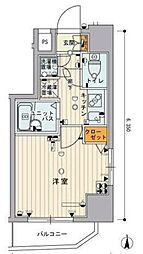 スカイコート両国弐番館 1Kの間取図画像