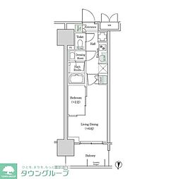 ブルックサイドレジデンス木場 2Kの間取図画像