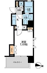 Aden清澄白河 1Kの間取図画像