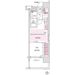 ディームス木場 1LDKの間取図画像