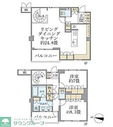 Brilliaist東雲キャナルコート 2LDKの間取図画像
